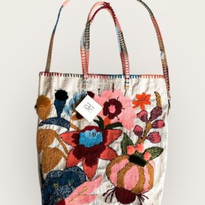 Shopper En Shalla Ricamo floreale Big size