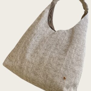 Hobo bag tessuto spinato