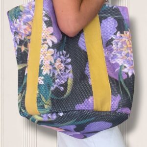Round bag rete stampata