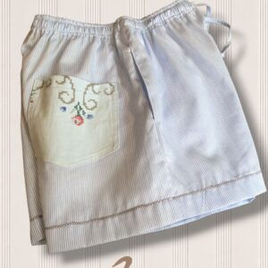 Mini Short Bastoncino Azzurro e Bianco