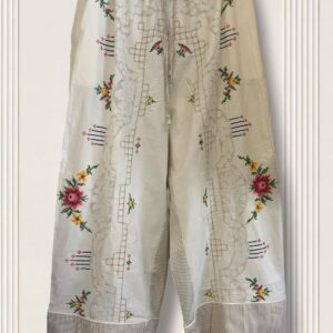 Pantalone Upcycling Rose Ricamate