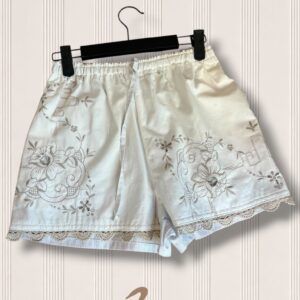 Mini Short Upcycling Ricamato Naturale
