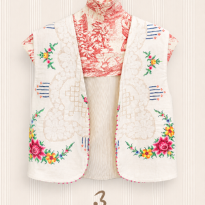 Gilet Upcycling Foderato Beige e Panna