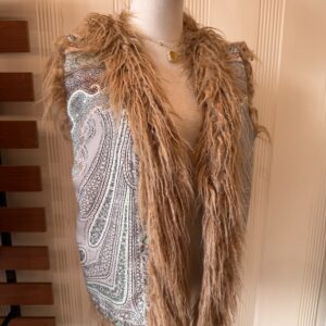 Gilet reversibile in Eco mongolia fantasia Paisley bandana